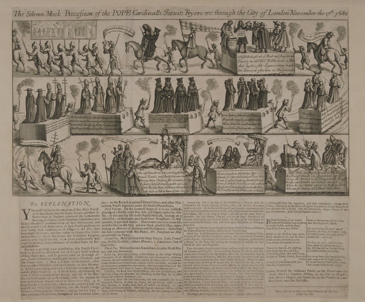 Procesja antykatolicka, 1680 autorstwa English School