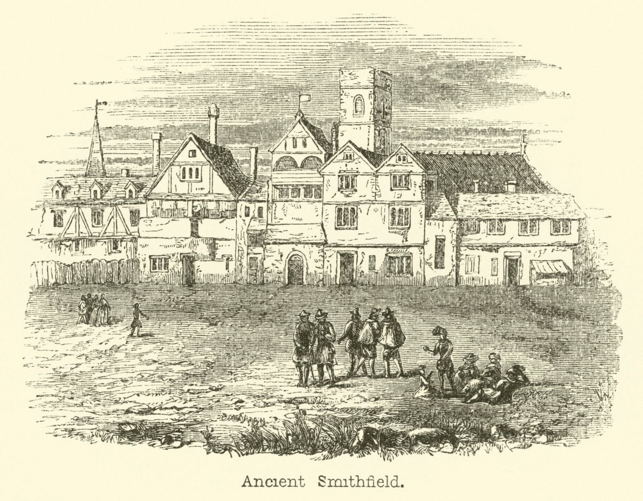 Starożytne Smithfield (rycina) autorstwa English School