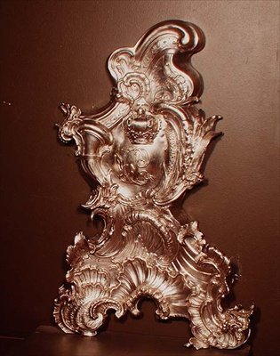 Andiron Philipa Jacoba Drentwelta, 1747-49 (srebro) autorstwa English School