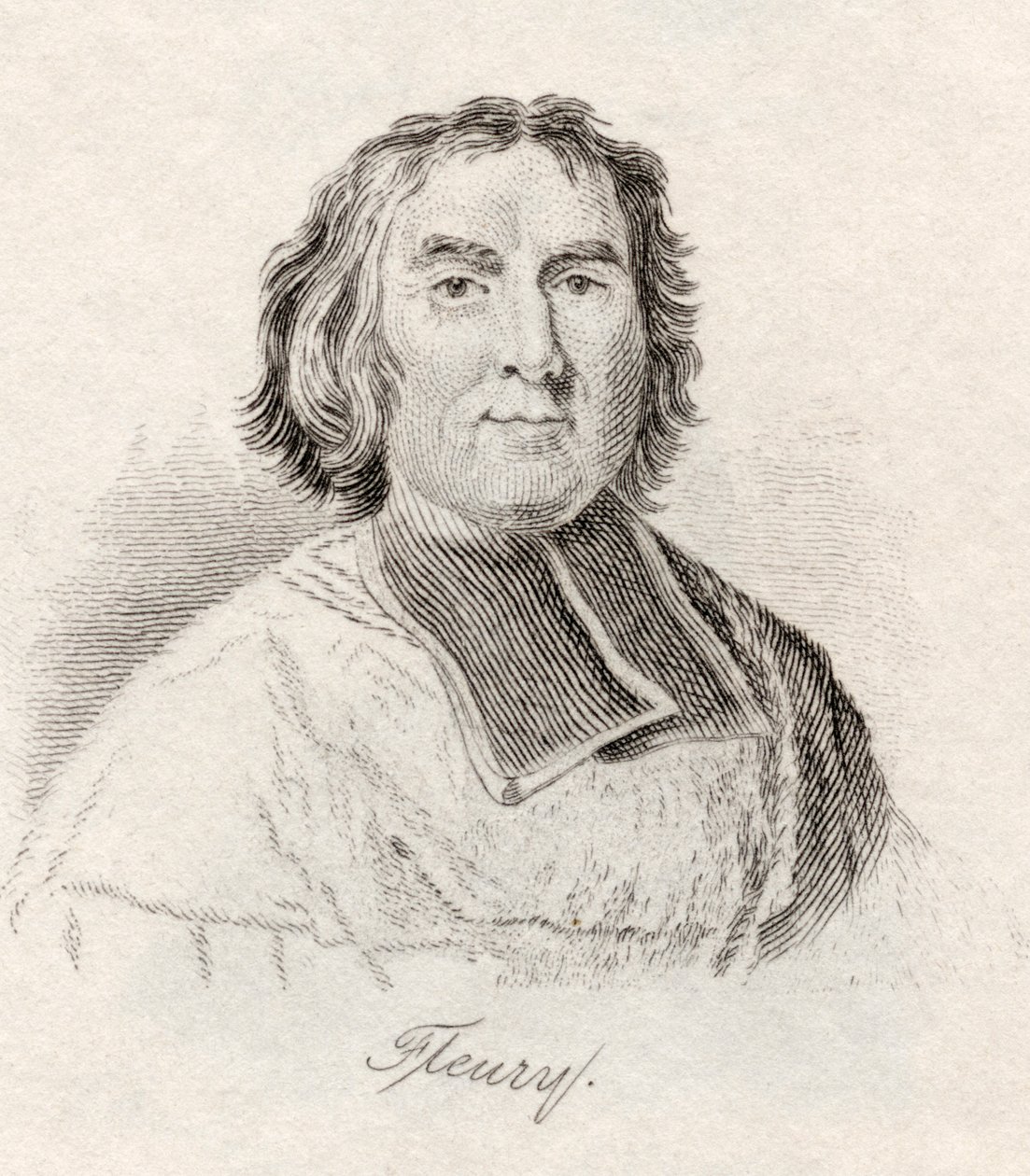 Andre-Hercule de Fleury, biskup Frejus, ze „Słownika historycznego Krabba”, opublikowanego w 1825 r. autorstwa English School