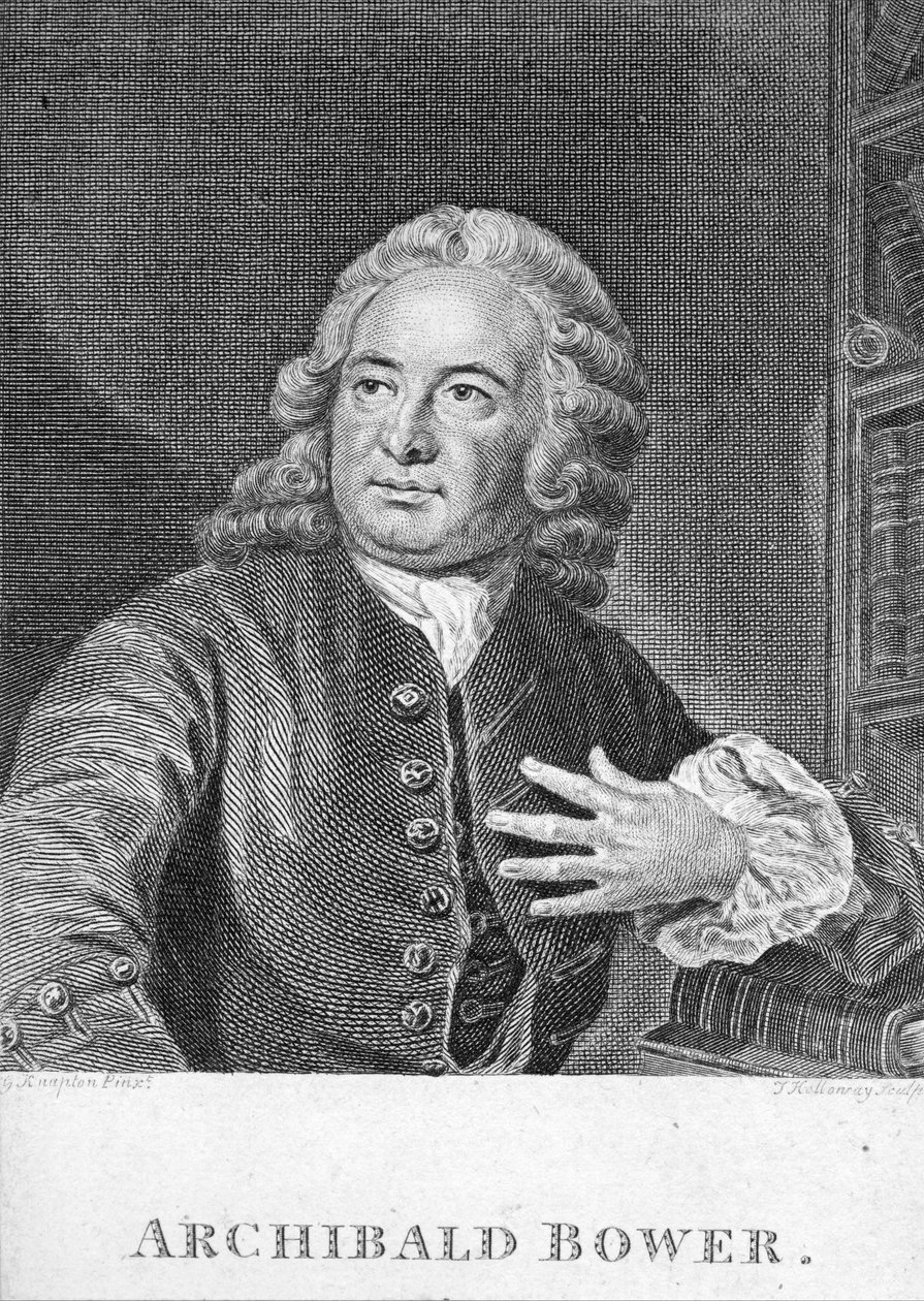 Archibald Bower, wyryte przez J. Hollonraya autorstwa English School