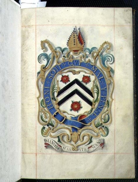 Archiwum 3693 fol.1 Herb z księgi dobrodziejstw New College, Oxford autorstwa English School