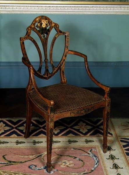 Fotel, George Seddon, ok. 1780 (drewno malowane) autorstwa English School