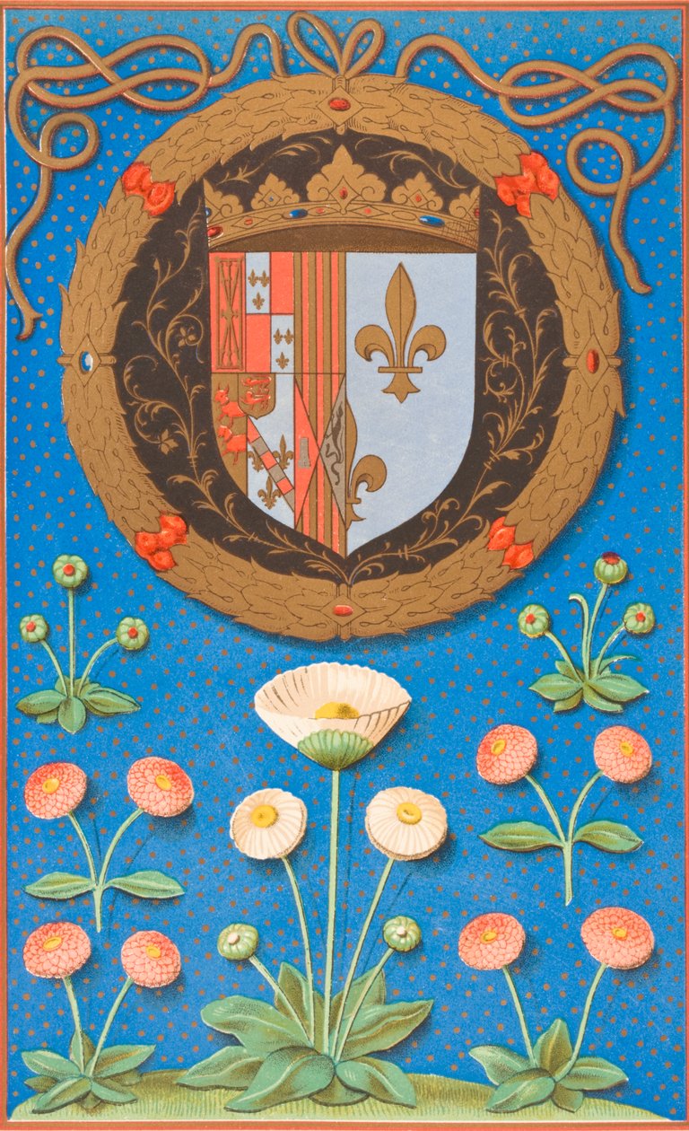 Broń i emblemat Marguerite Navarre, 1878 autorstwa English School