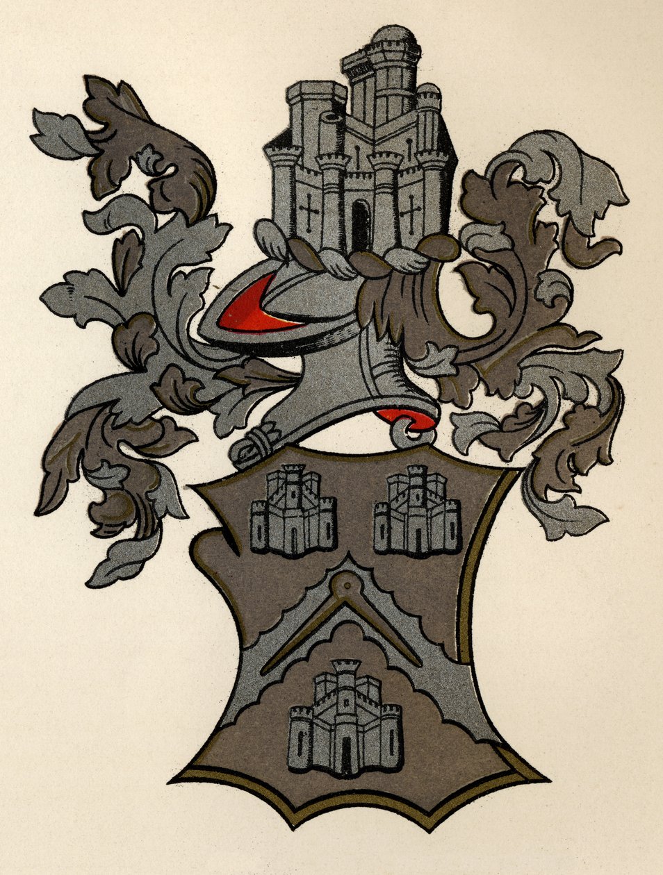 Broń przyznana Masons Company of London, 12. Edward IV, 1472-73, z Historii masonerii, tom II, wydanej przez Thomasa C. Jacka, Londyn, 1883 autorstwa English School
