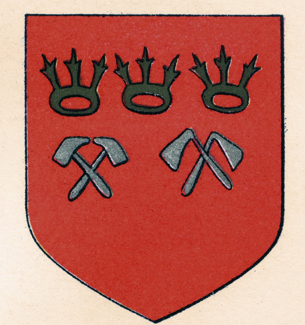 Ramiona masonów z Kolonii, z Historii masonerii, tom II, wydanej przez Thomasa C. Jacka, Londyn, 1883 autorstwa English School