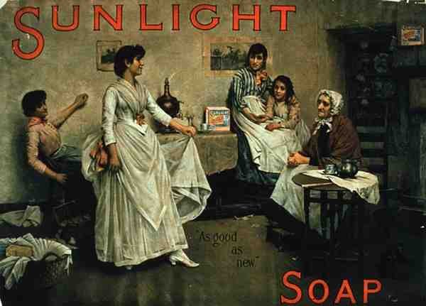 „As Good As New”, reklama „Sunlight Soap” (kolor litograficzny) autorstwa English School