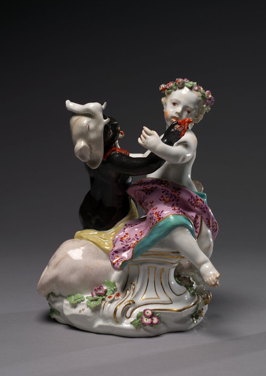 Azja i Afryka, wyprodukowana przez Fabrykę Porcelany Chelsea, ok. 1760 autorstwa English School