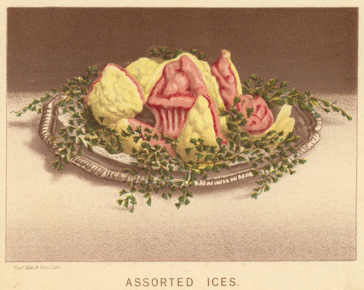 Różne lody (kolorowe litografie) autorstwa English School