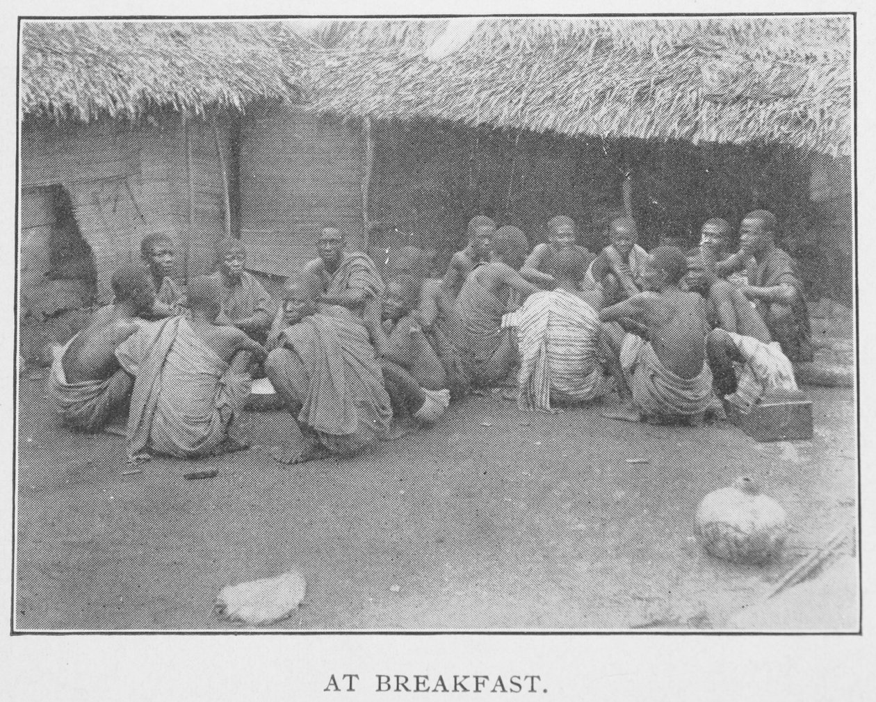 Na śniadanie, ilustracja z „W Afryce las i dżungla: czyli sześć lat wśród Jorubów”, ks. Richard H. Stone, c.1899 (odbitka fotomechaniczna) autorstwa English School