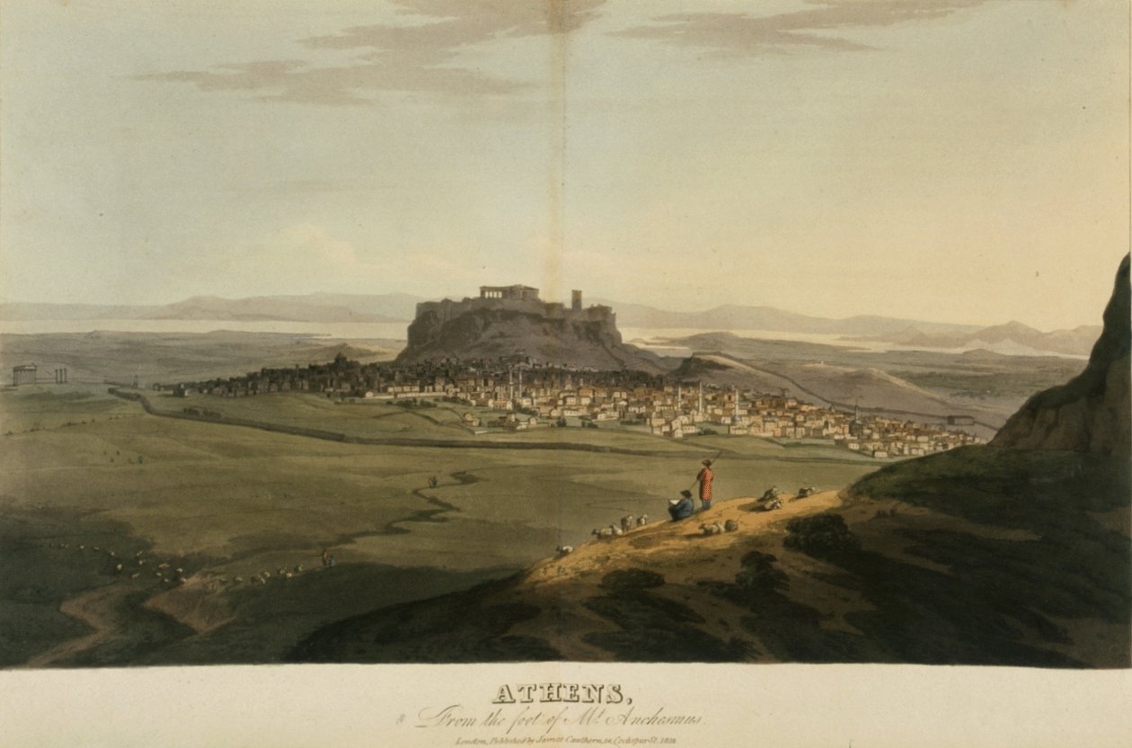 Ateny, ilustracja z „Podróży przez Albanię i inne prowincje... do Konstantynopola w latach 1809-1810” J.C. Hobhouse