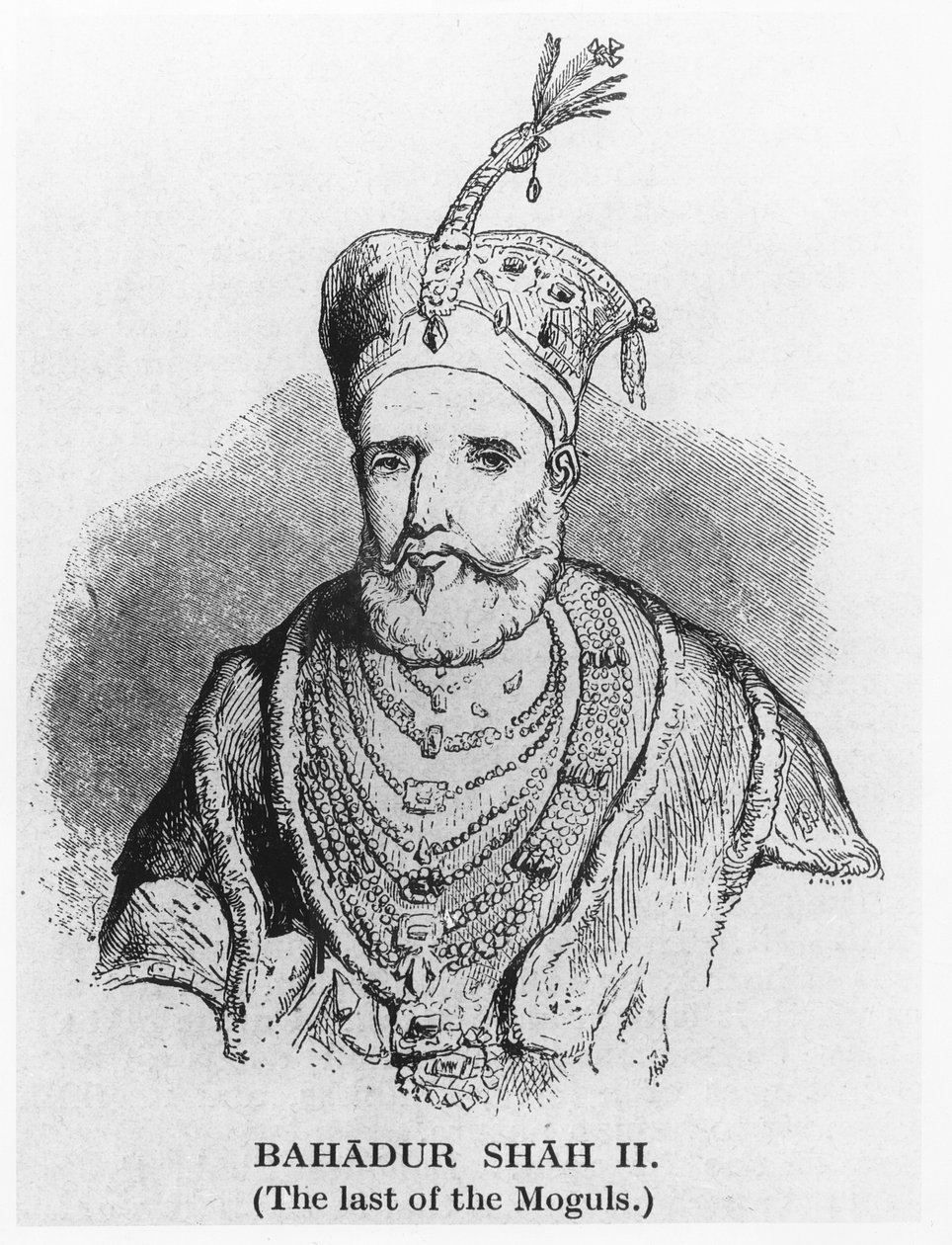 Bahadur Szach II autorstwa English School