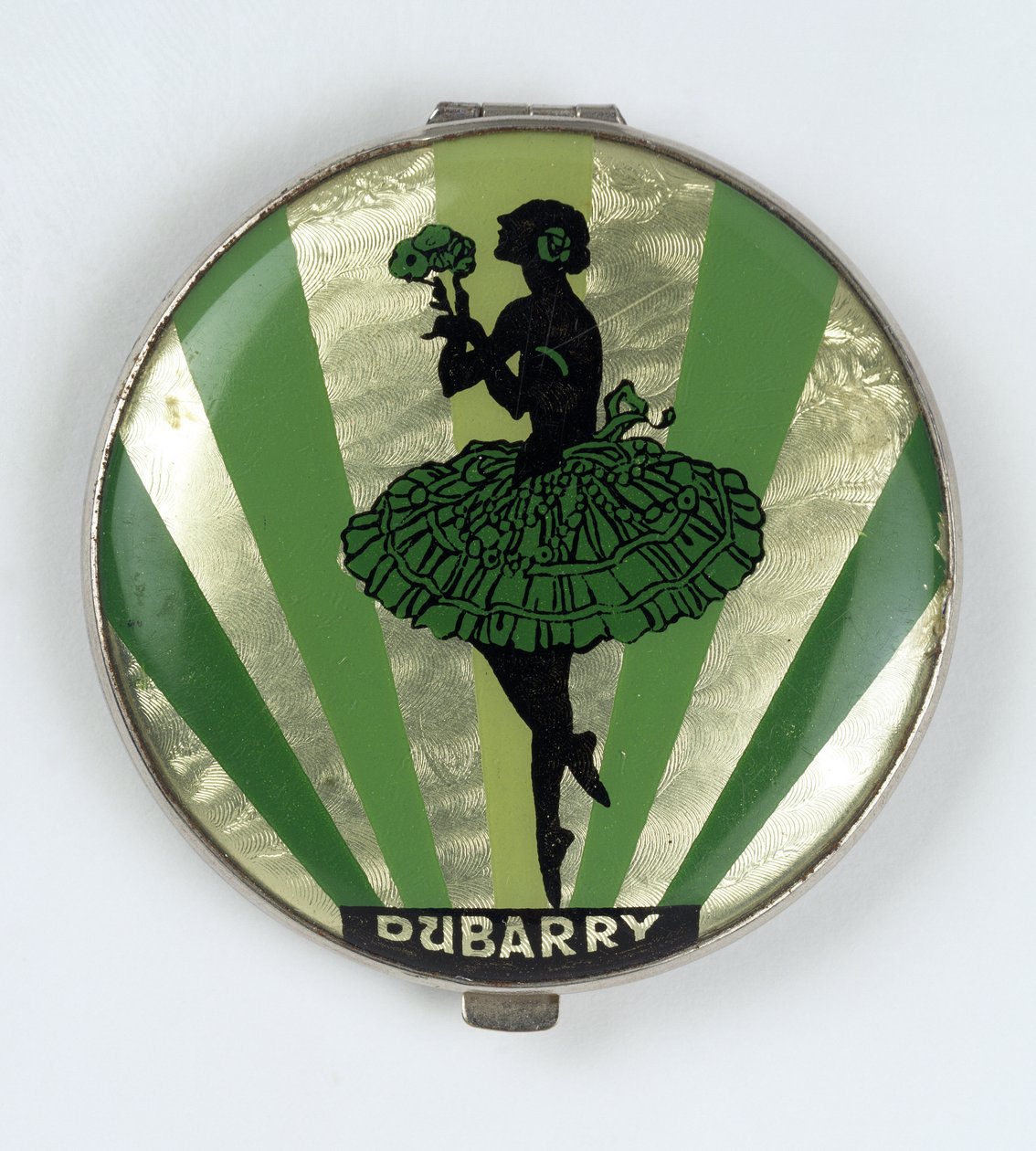 Ballerina Powder Compact, wyprodukowany przez Dubarry, 1920-30 autorstwa English School