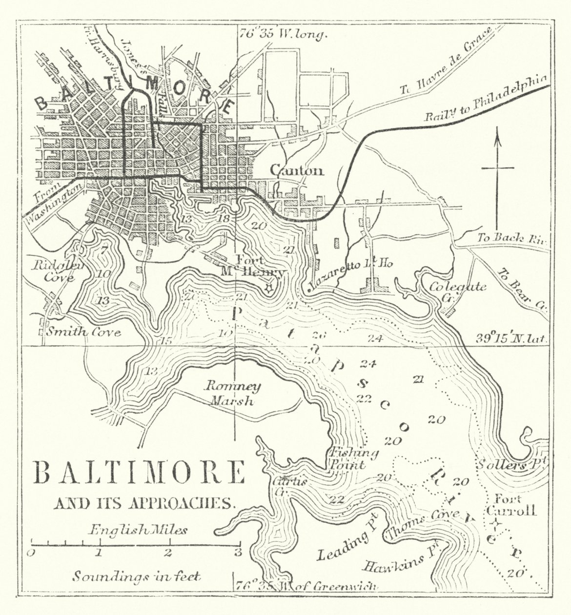 Baltimore i jego okolice (rycina) autorstwa English School