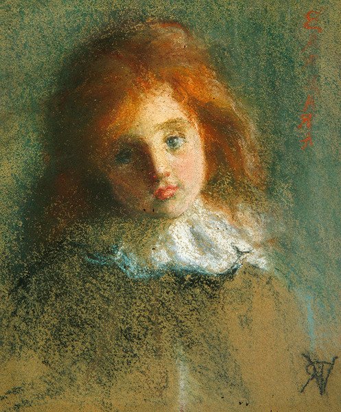 Barbara (pastel na papierze) autorstwa English School