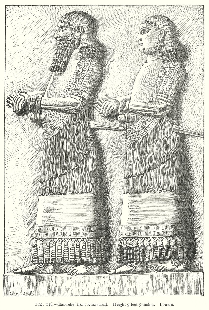 Bas-Relief z Khorsabad (grawerunek) autorstwa English School