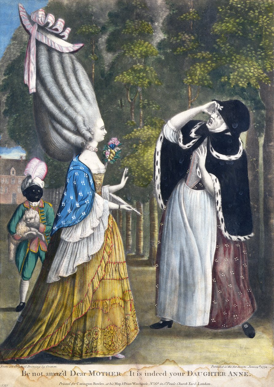 Nie zdziw się Kochana Matko - To rzeczywiście twoja córka Anne, z oryginalnego rysunku autorstwa Grimm, wydrukowanego dla Carington Bowles w Londynie, pub. 1774 autorstwa English School