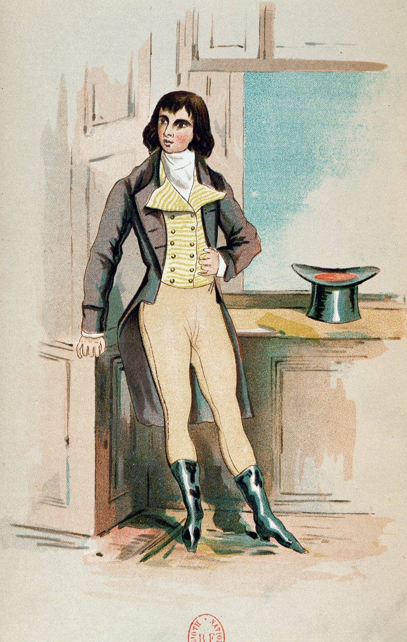 Beau Brummel (1778-1840) w młodości (kolor lito) autorstwa English School