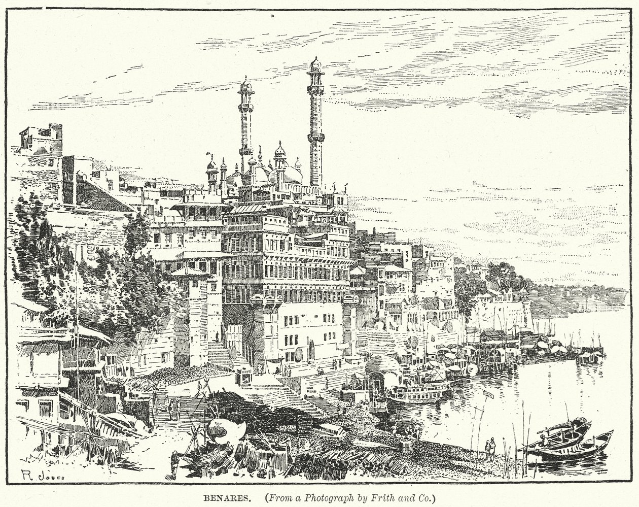 Benares (rycina) autorstwa English School