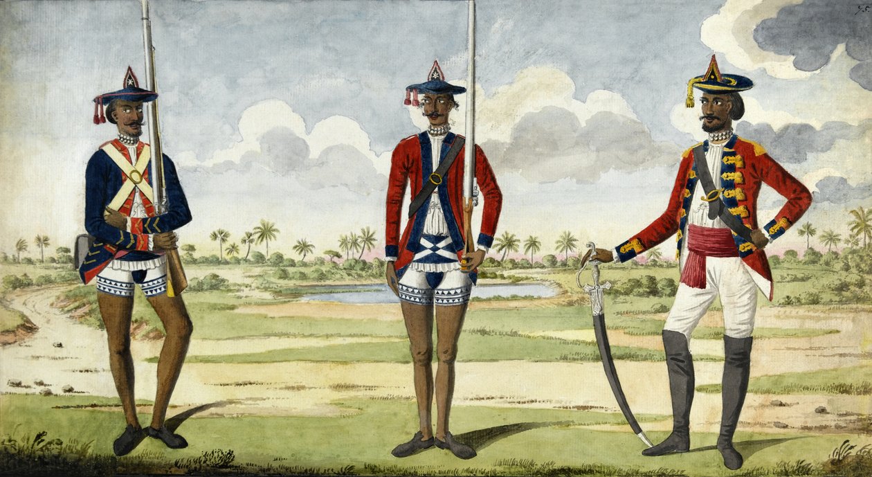 Oddziały armii bengalskiej, c.1785 autorstwa English School