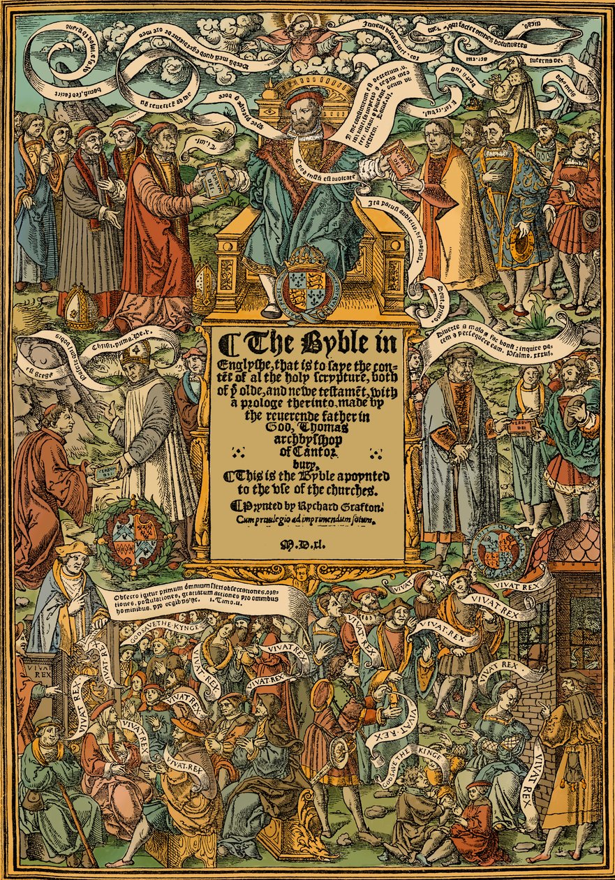 Biblia - strona tytułowa autorstwa English School