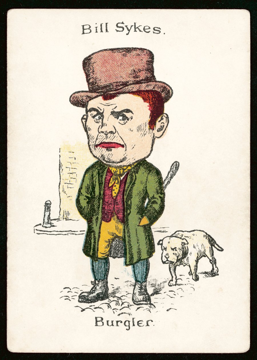 Bill Sykes, Burgler (kolorowa litografia) autorstwa English School