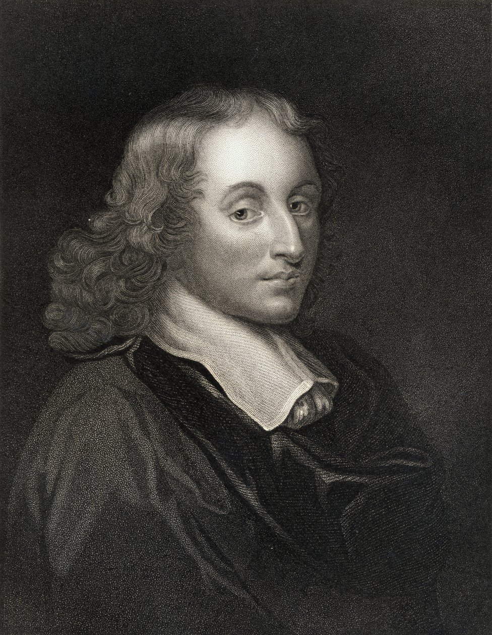 Blaise Pascal (1623-62) z Galerii Portretów, wyd. 1833 autorstwa English School