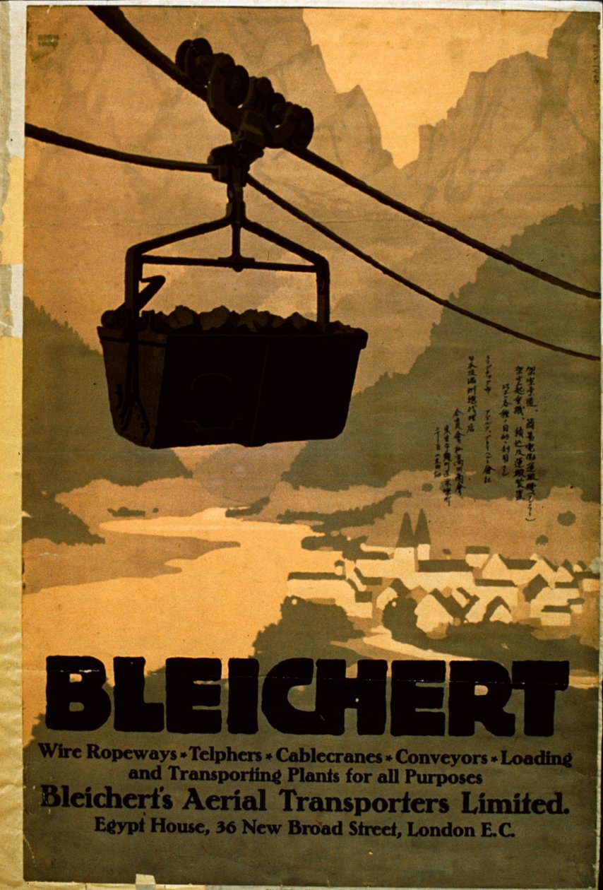 Plakat inżynierski Bleichert autorstwa English School