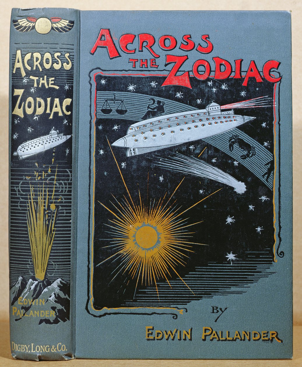 Okładka książki Across the Zodiac napisana przez Edwina Pallandera w 1893 r. autorstwa English School