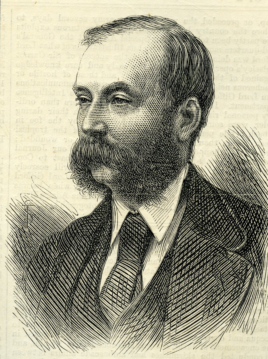 Generał brygady, Sir Archibald Alison, 2. baronet (1826-1907) z The Illustrated London News 18 kwietnia 1874 autorstwa English School