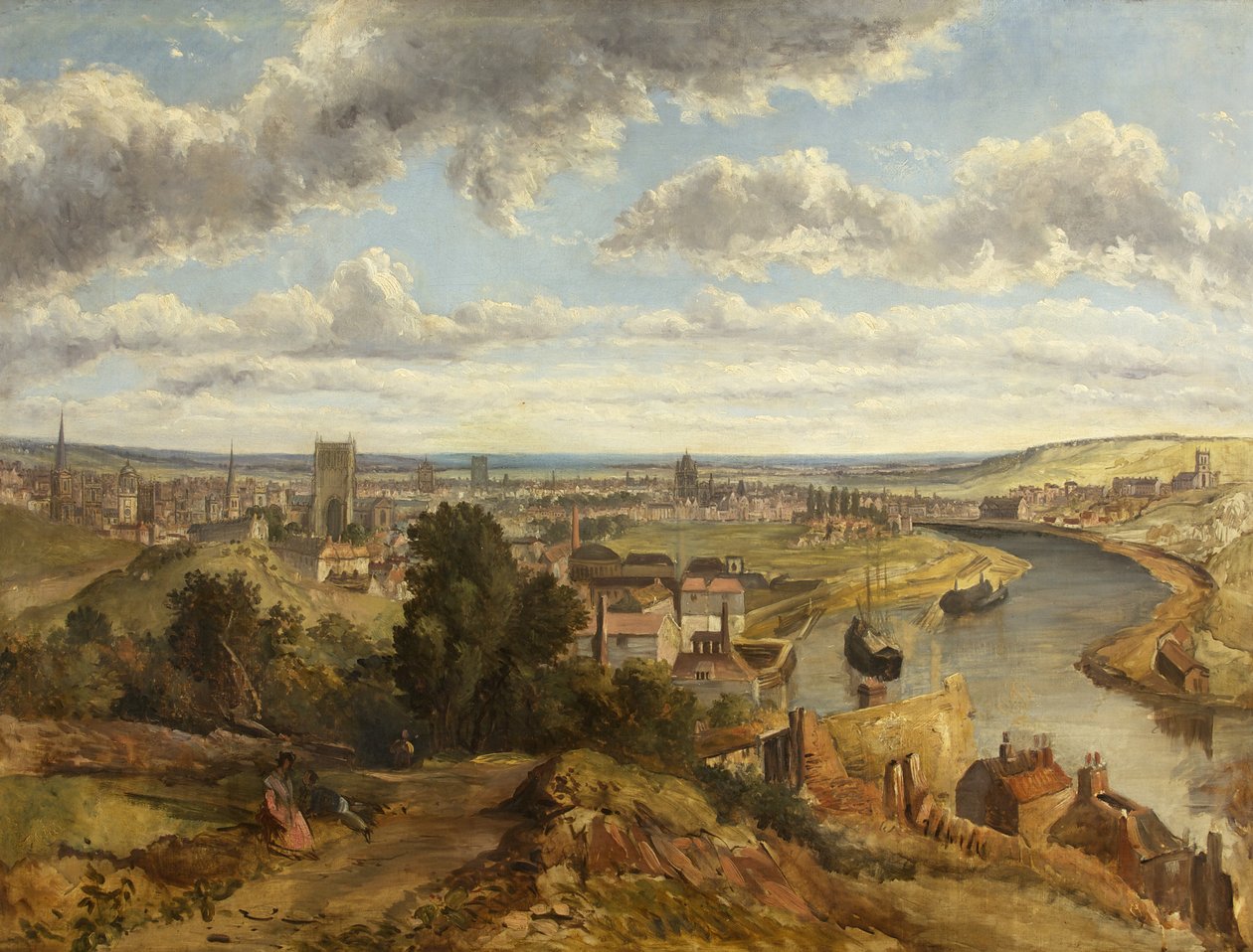 Bristol z Clifton Wood (olej na płótnie) autorstwa English School