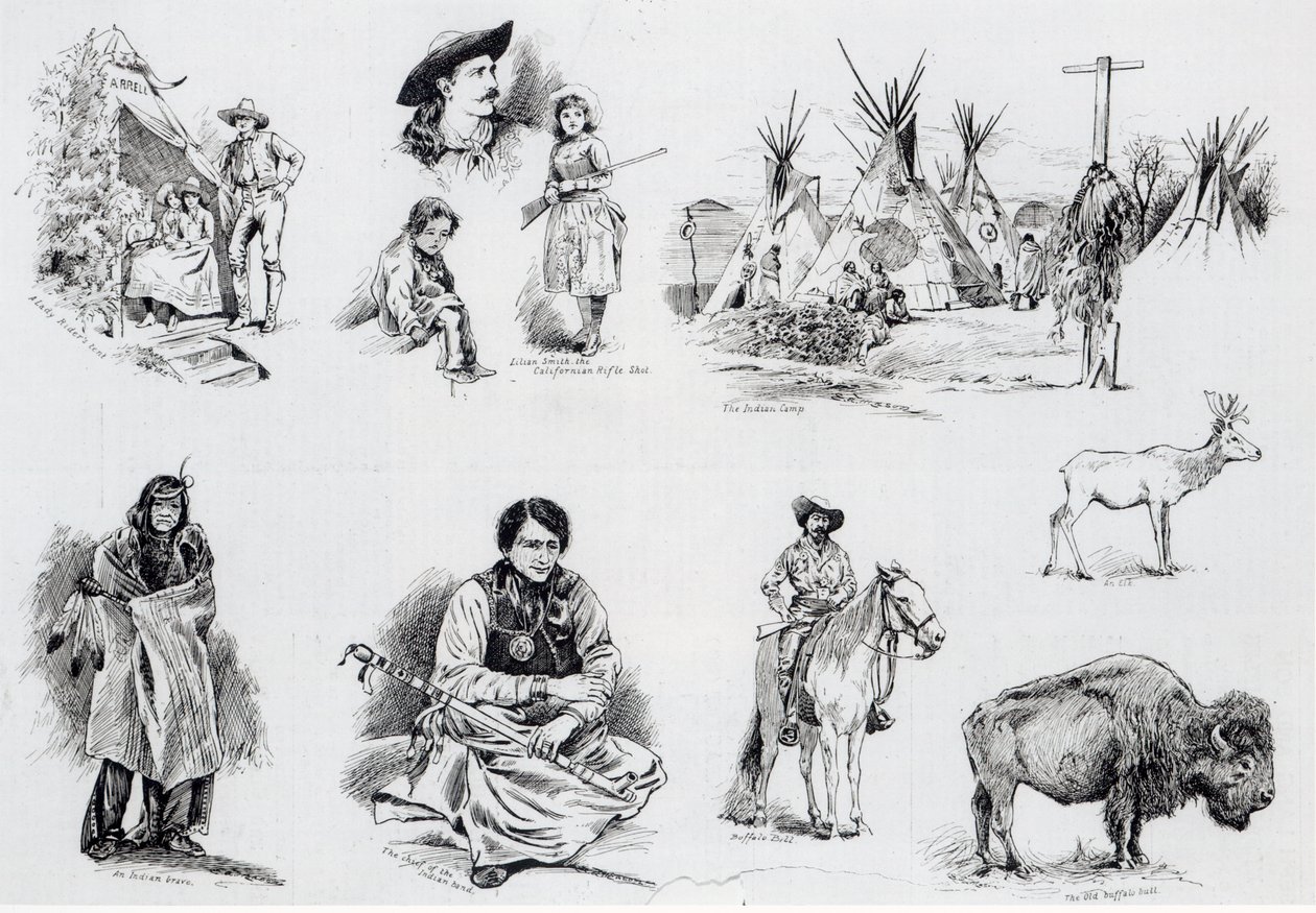 Buffalo Bills Wild West Show, 1887 autorstwa English School