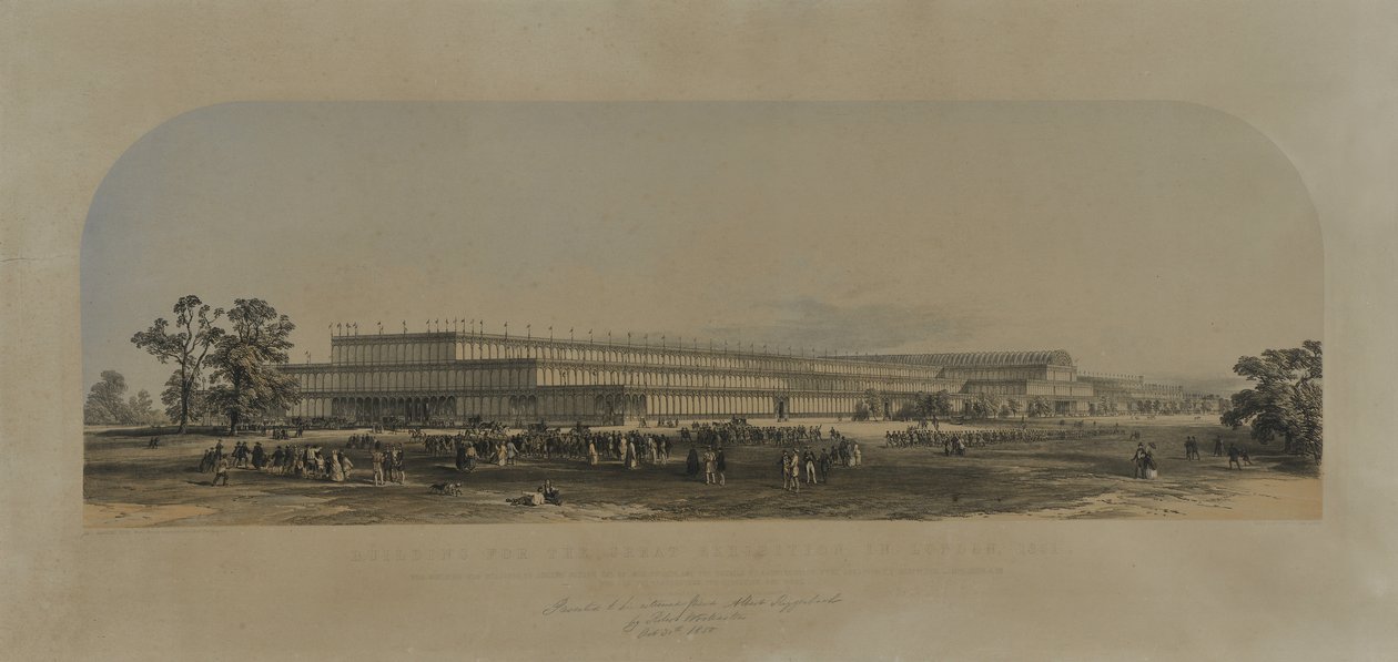 Budynek na Wielką Wystawę w Londynie, 1851 autorstwa English School