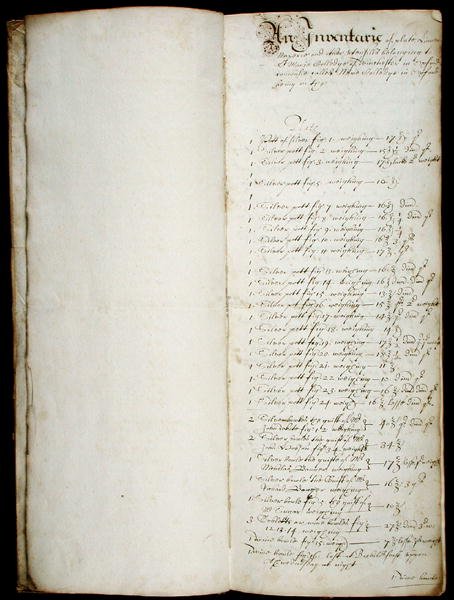 Długa księga kwestora, początek 1655 (pióro i atrament na papierze) autorstwa English School