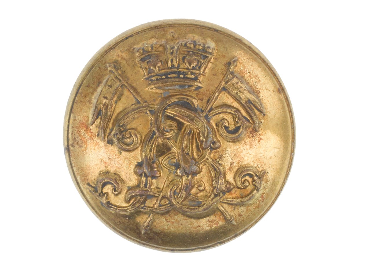 Button, 9. Pułk Ułanów Bengalskich, przed 1901 r. autorstwa English School