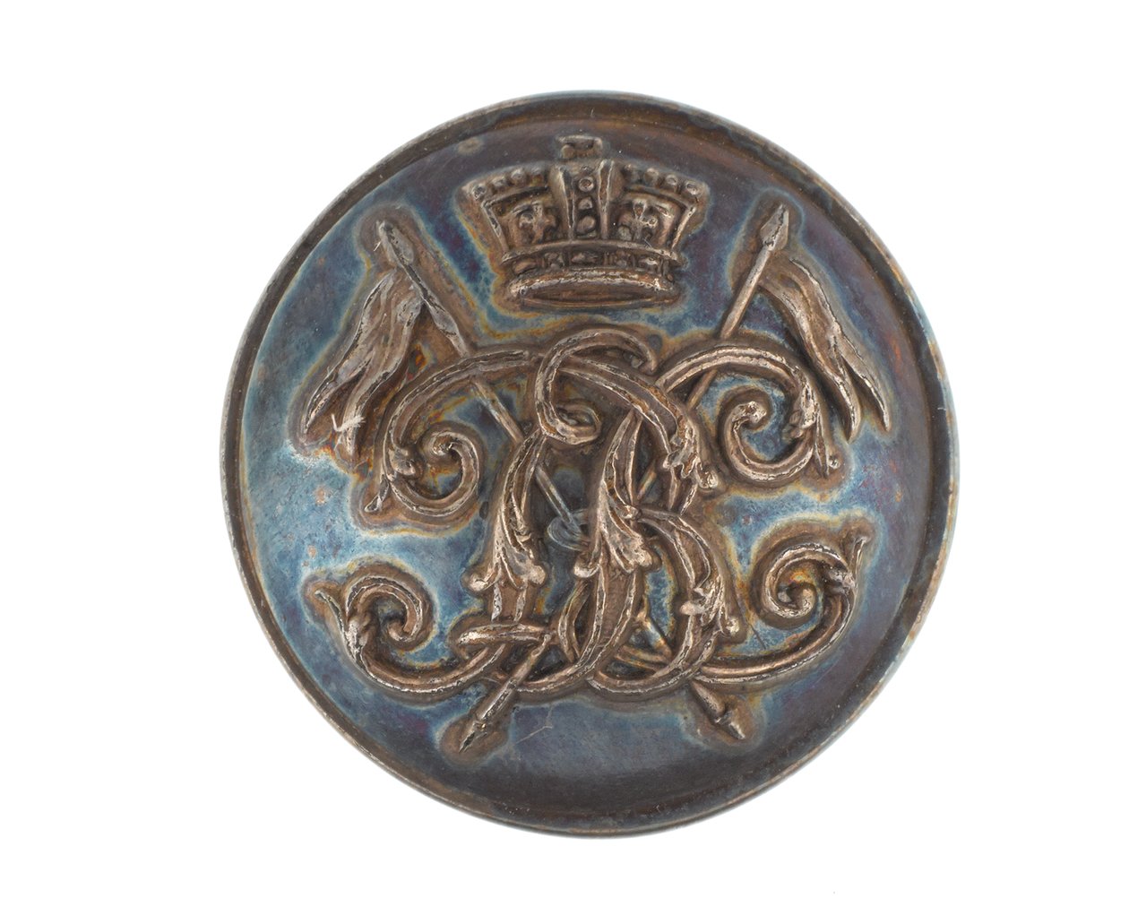 Button, 9. Pułk Ułanów Bengalskich, przed 1901 r. autorstwa English School