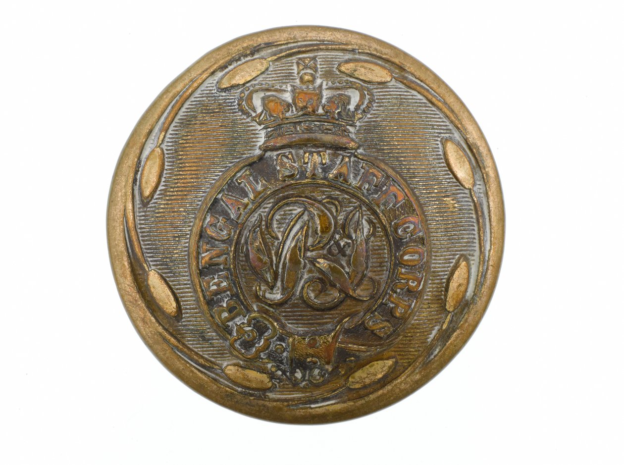 Button, bengalski korpus sztabowy, 1876-1891 autorstwa English School