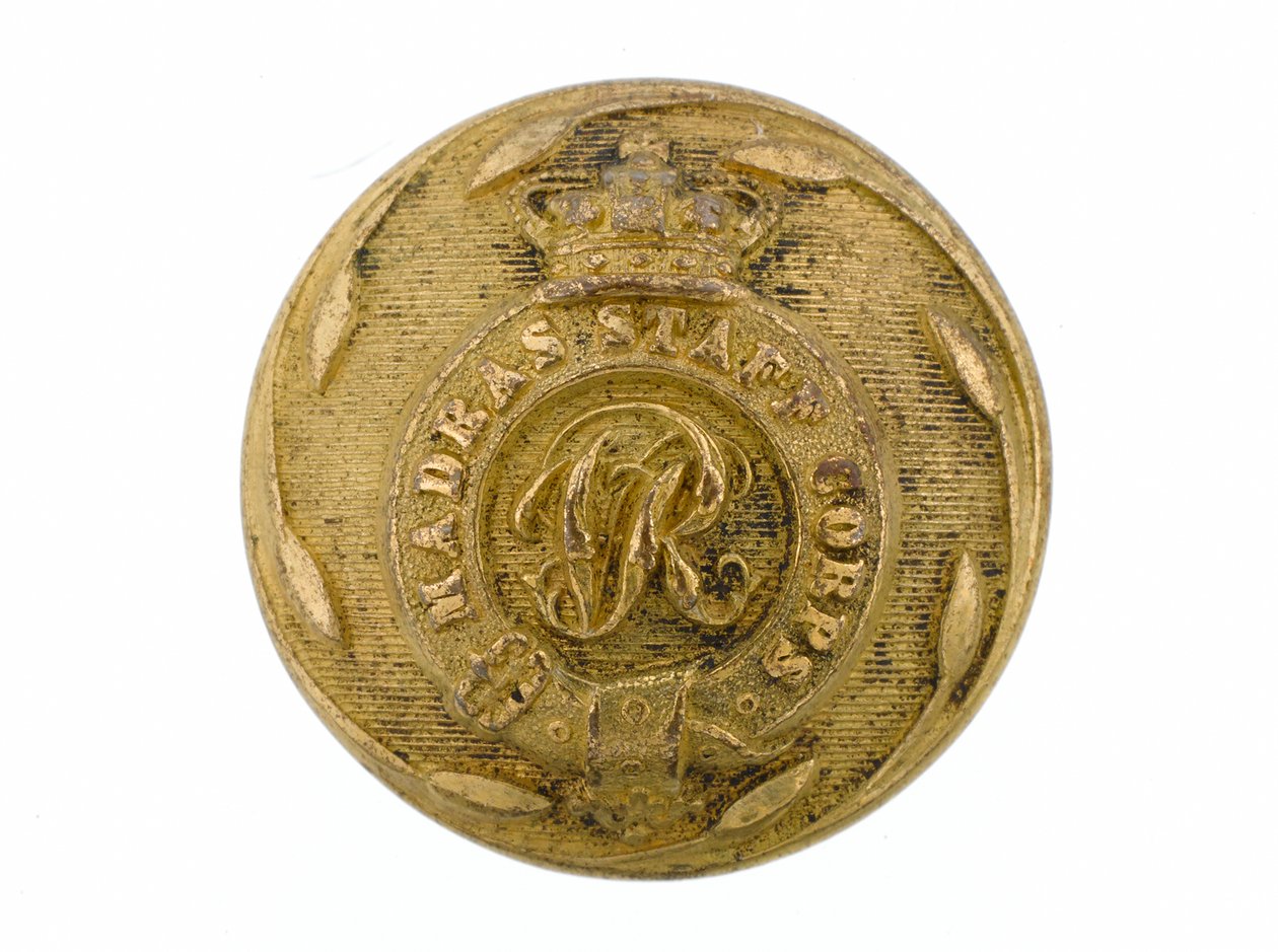 Button, Korpus Sztabowy Madrasu, 1861-1876 autorstwa English School