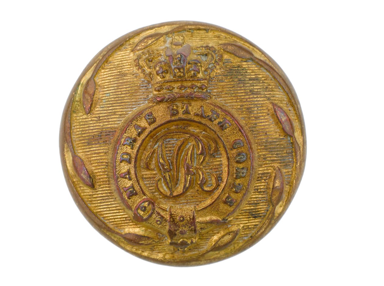 Button, Korpus Sztabowy Madrasu, 1861-1876 autorstwa English School