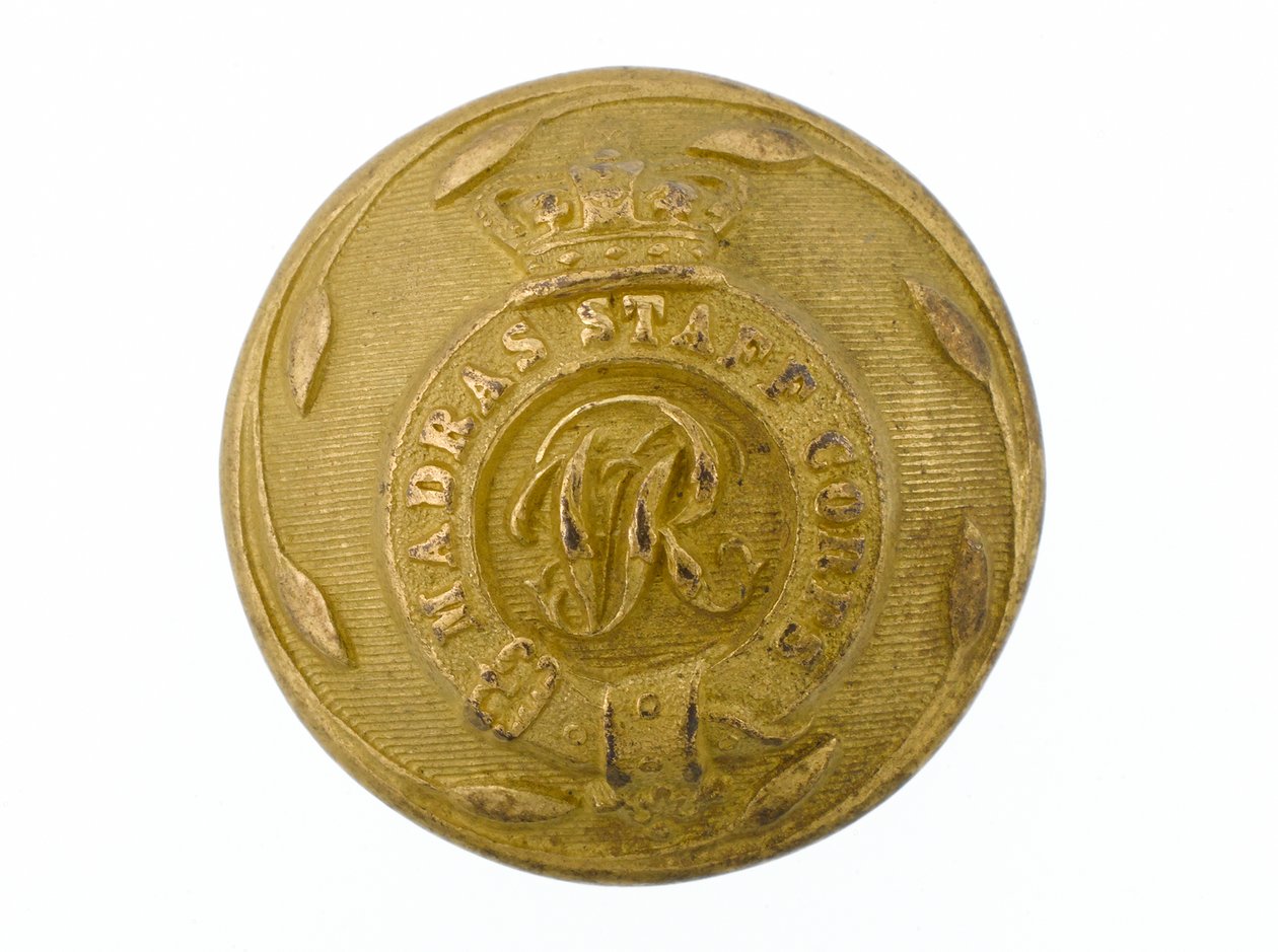 Button, Korpus Sztabowy Madrasu, 1861-1876. autorstwa English School