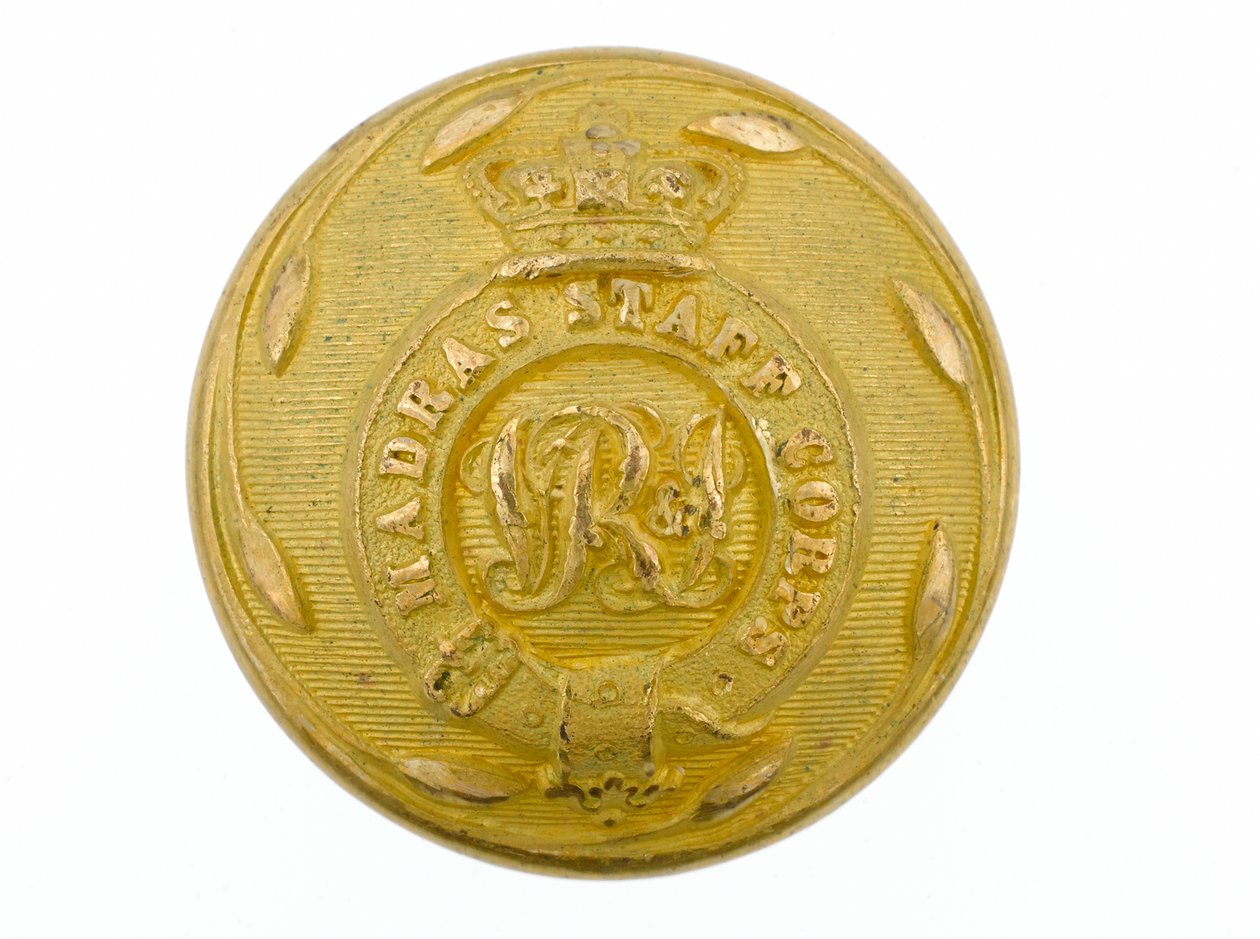 Button, Korpus Sztabowy Madrasu, 1861-1876 autorstwa English School