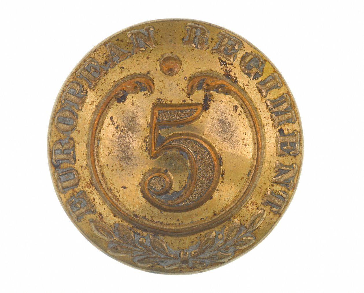 Button, inne stopnie, 5. Bengalski Pułk Europejski, 1858-1860 autorstwa English School