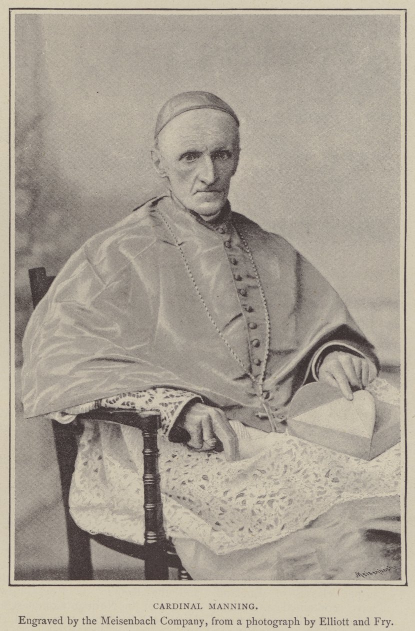 Kardynał Manning (grawerunek) autorstwa English School