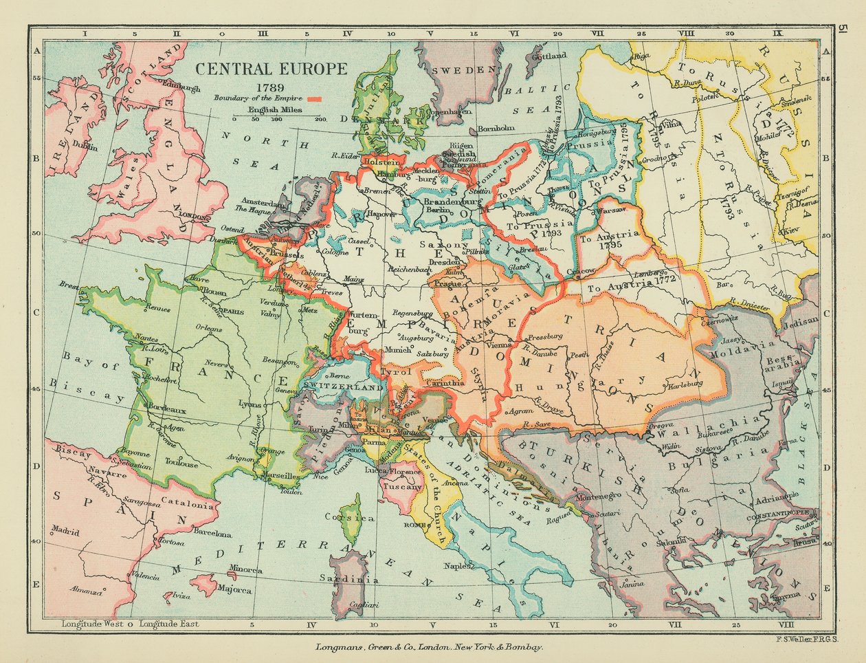 Europa Środkowa (druk kolorowy) autorstwa English School