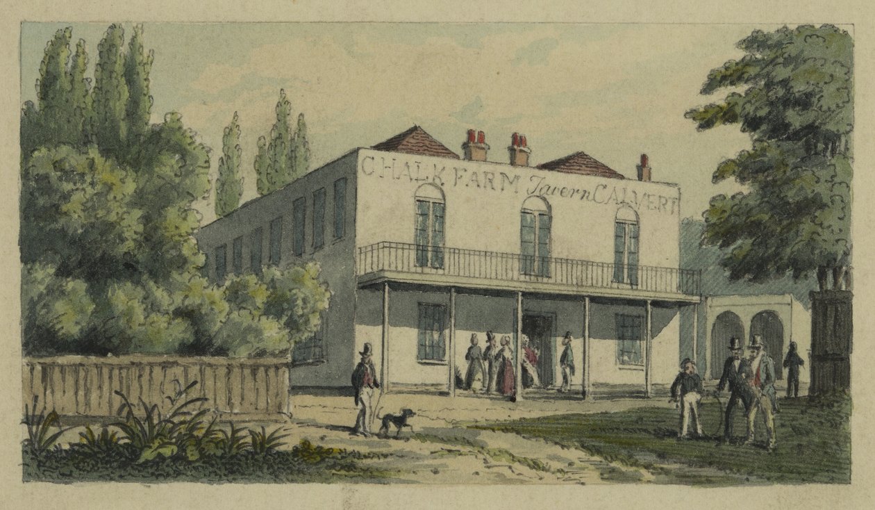 Chalk Farm, St Pancras, ok. 1850 autorstwa English School