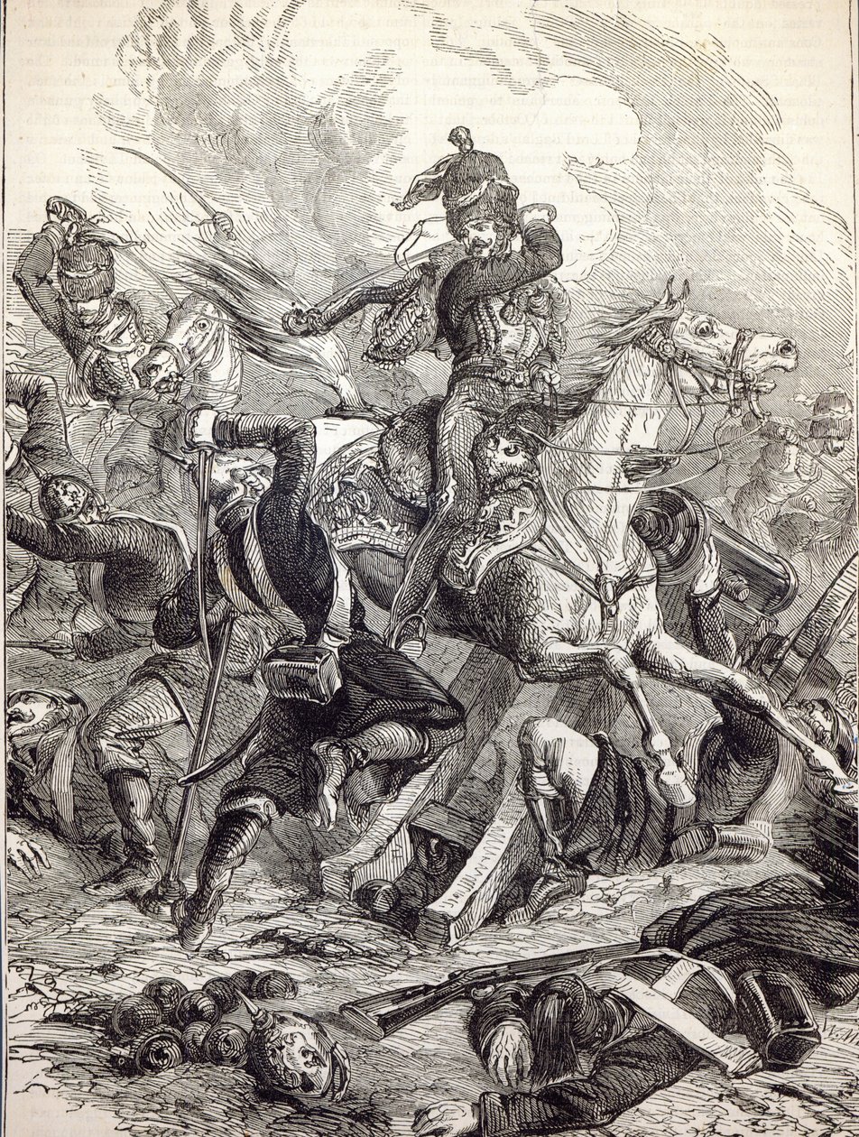 Szarża Lekkiej Brygady, ilustracja z „Ilustrowanej Historii Anglii Cassella” autorstwa English School