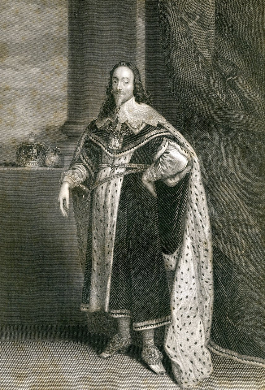 Charles 1, grawerowane przez F. Holla według Van Dycka, XIX wiek autorstwa English School