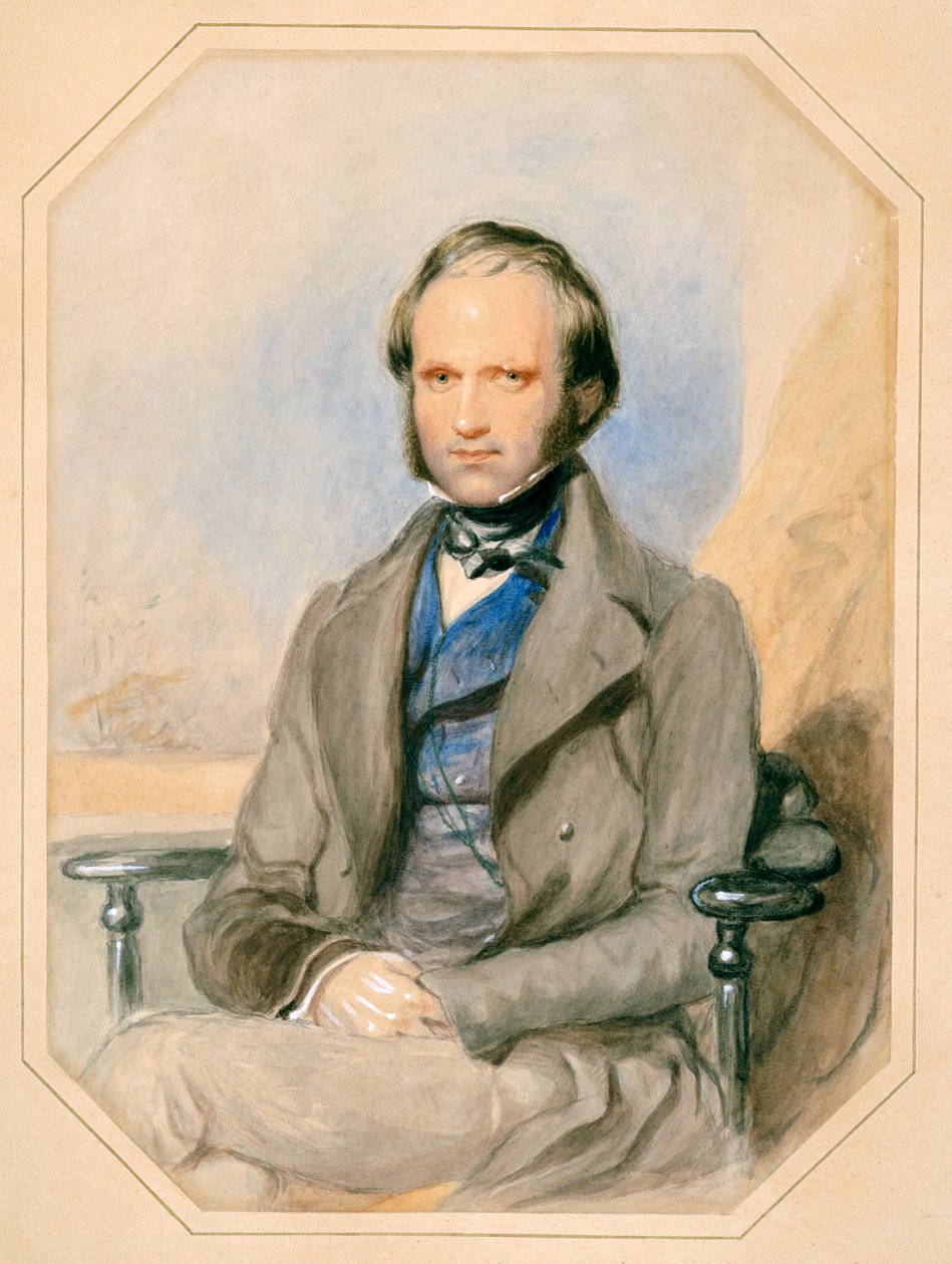 Karol Darwin (akwarela na papierze) autorstwa English School