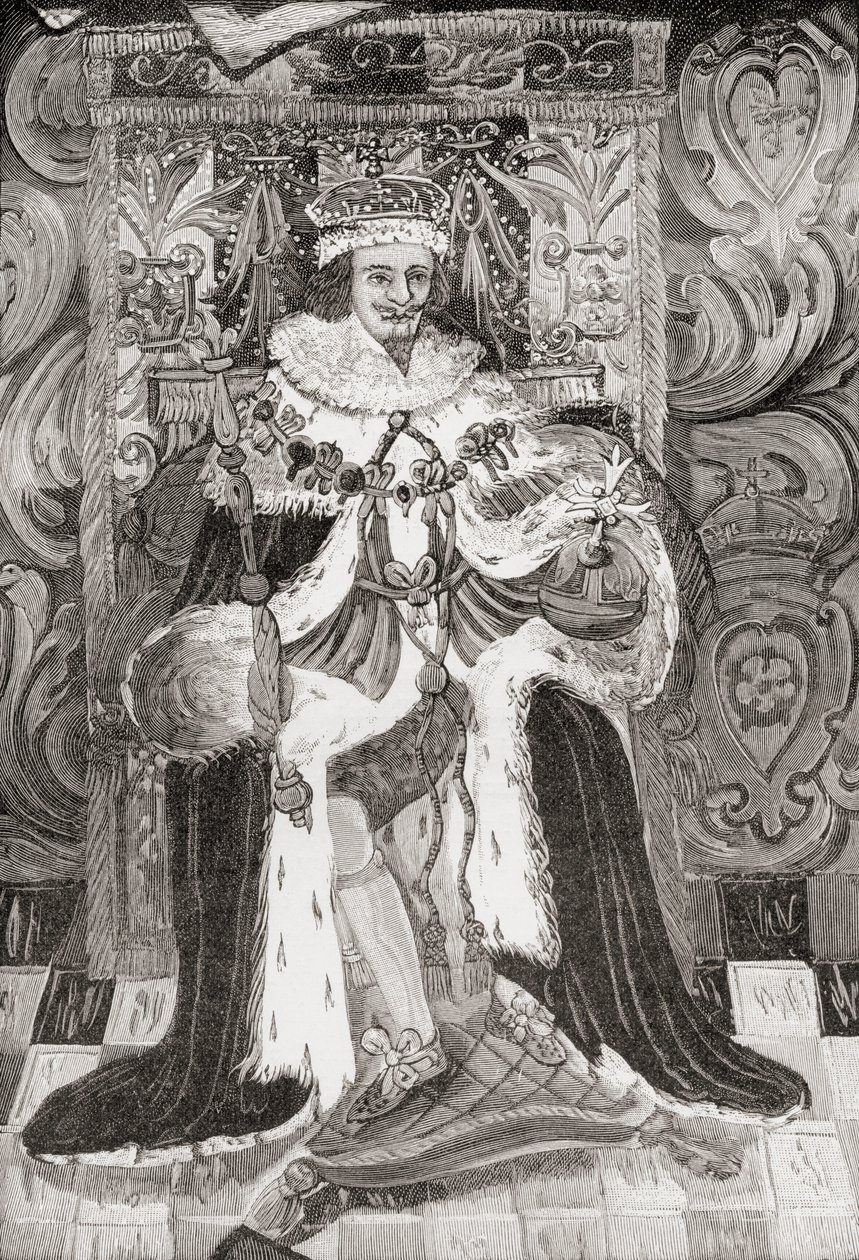 Karol I, z „Krótkiej historii ludu angielskiego” J.R. Greena, opublikowanej w 1893 r. autorstwa English School