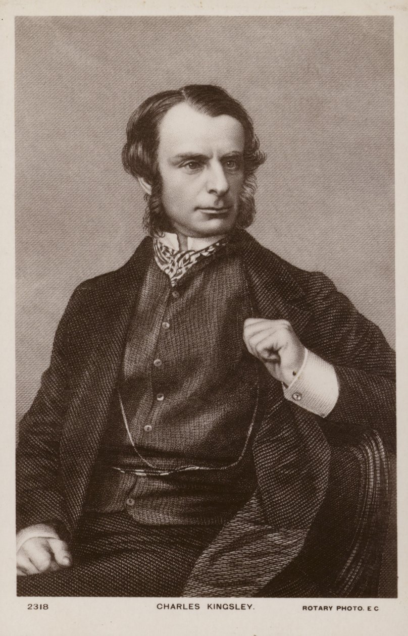 Charles Kingsley (1819-1875), angielski duchowny, historyk i powieściopisarz (litografia) autorstwa English School
